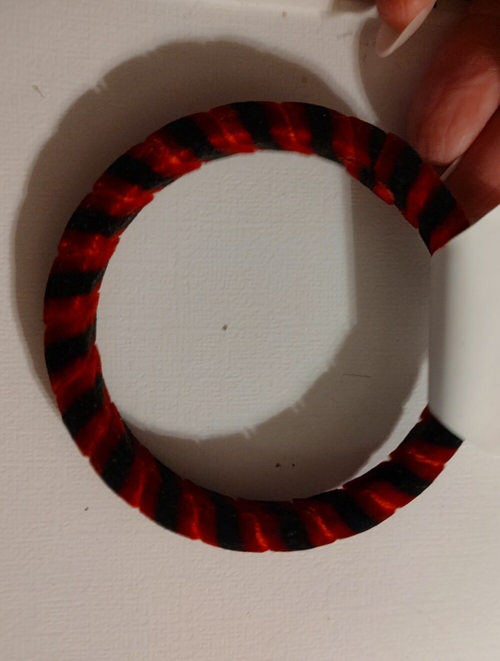 Red and Black Twisted Rope Hoop Earring - Women Accessories